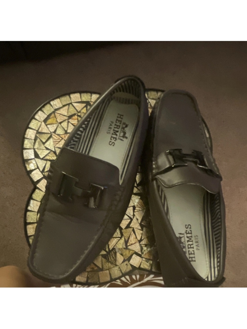 Men’s Brown Leather Bit Loafers